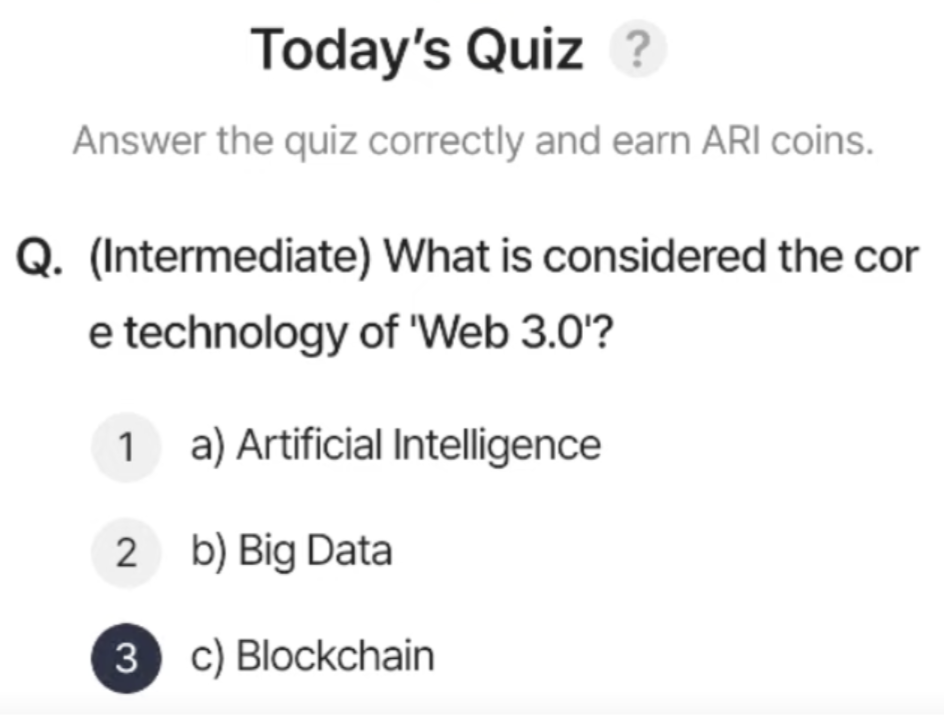 ARI Wallet Daily Quiz Answer 16 June 2025 (AriChain)